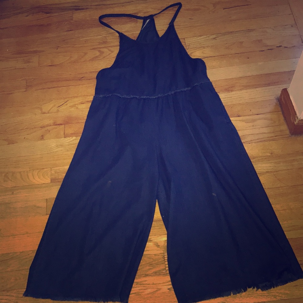 Free people cropped denim jumper size s